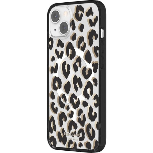kate spade new york - Protective Hardshell Magsafe Case for iPhone 13 - Leopard